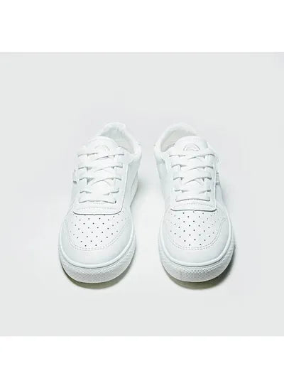 Side Colored Lace-Up Flat Sneakers